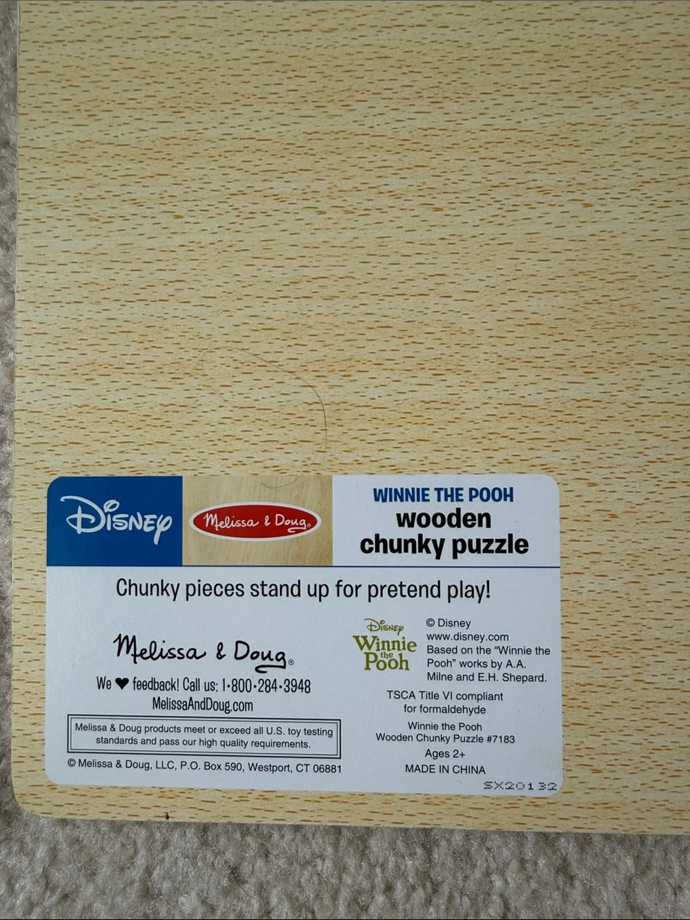 Melissa and Doug Disney Winnie the Pooh Wooden Character Puzzle